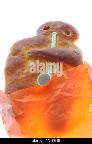 Stutenkerl oder Weckmann, pasticceria tipica per San Martino il giorno e fino a quando il giorno di San Nicolao Foto Stock