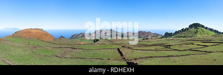 El Hierro - Vista sull'altopiano centrale Meseta de Nisdafe Foto Stock