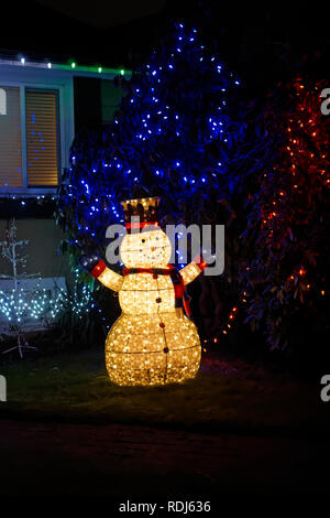 Le Decorazioni Di Natale Nel Cortile Anteriore Di Minneapolis Minnesota Home Dicembre Foto Stock Alamy
