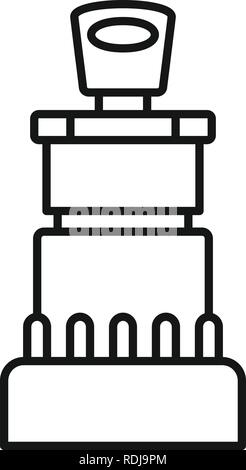 Accensione auto icona a forma di lucchetto. Auto di contorno blocco accensione icona vettoriali per il web design isolato su sfondo bianco Illustrazione Vettoriale