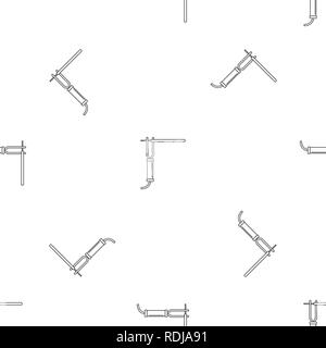 Elettrodo di saldatura e la relativa icona. Illustrazione di contorno di elettrodo di saldatura icona vettoriali per il web design isolato su sfondo bianco Illustrazione Vettoriale