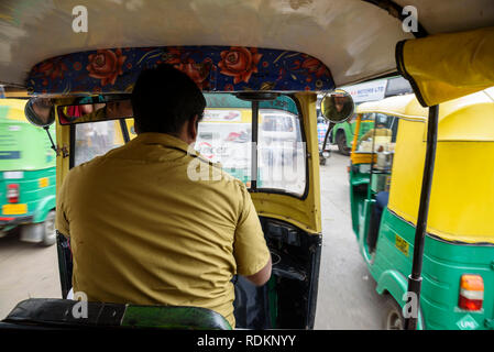 Autorickshaw ride, Banaglore, Bengaluru, Karnataka, India Foto Stock