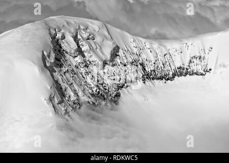 Un voli panoramici tour è uno dei modi più spettacolari per visualizzare Monte McKinley, la gamma in Alaska e i ghiacciai circostanti, Parco Nazionale di Denali Foto Stock