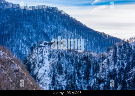 Fortezza di Poienari, Arefu, Arges county Romania Foto Stock