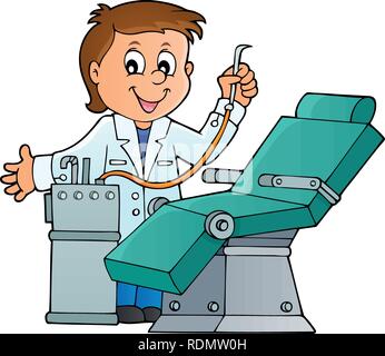 Dentista Tema immagine 1 - eps10 illustrazione vettoriale. Illustrazione Vettoriale