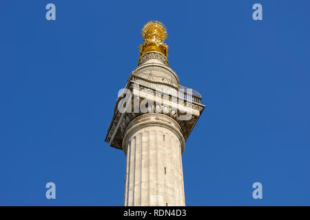 Un monumento al Grande Incendio di Londra, England, Regno Unito Foto Stock