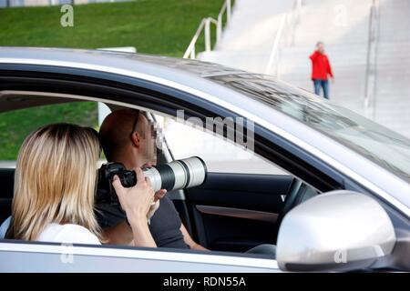 Prove di funzionamento, mobile task force della speciale unità di polizia criminale, sorveglianza, Renania settentrionale-Vestfalia Foto Stock