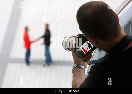 Prove di funzionamento, mobile task force della speciale unità di polizia criminale, sorveglianza, Renania settentrionale-Vestfalia Foto Stock