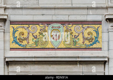 La facciata restaurata del Royal Zoological Society di Anversa, Belgio Foto Stock