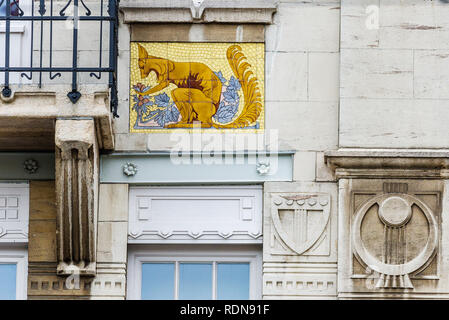 La facciata restaurata del Royal Zoological Society di Anversa, Belgio Foto Stock
