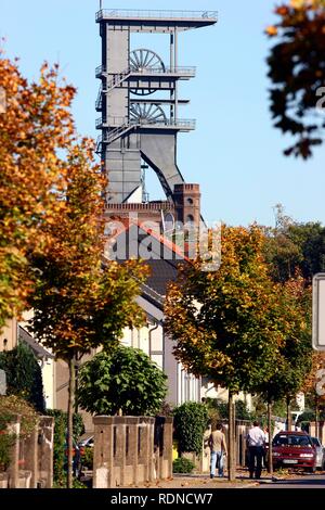 Torre Malakowturm di Zeche in disuso prosperare miniera di carbone, oggi un museo, centro culturale, situato sui terreni dell'ex Foto Stock