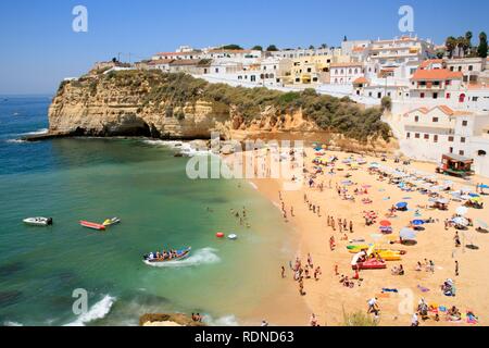 Spiaggia di Carvoeiro, Algarve, Portogallo, Europa Foto Stock