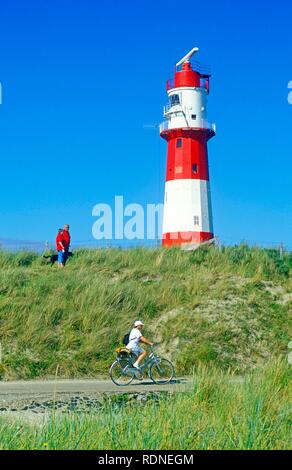 Faro elettrico sull'isola di Borkum, Bassa Sassonia Foto Stock