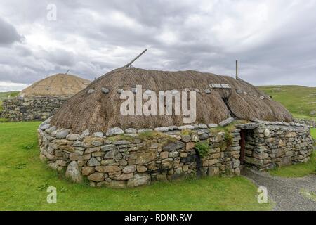 Gearrannan Blackhouse Village, Lewis e Harris, Ebridi Esterne, Scotland, Regno Unito Foto Stock