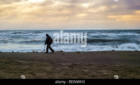 Nella ricerca di un grande tesoro Foto Stock