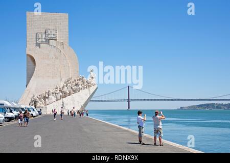 Padrão dos Descobrimentos, un monumento alle scoperte, Belém, Lisbona, Portogallo, Europa Foto Stock