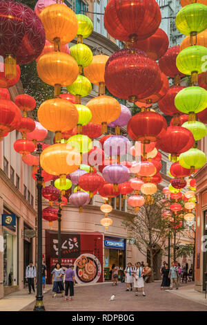 Lanterne cinesi, Hong Kong, Cina Foto stock - Alamy