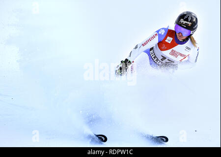 KILLINGTON, Vermont - novembre 24: Lara Gut della SUI compete alla prima esecuzione di Slalom Gigante su Audi FIS Coppa del Mondo di sci. Foto Stock