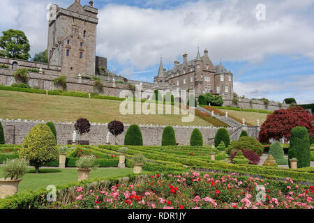 Drummond Castle Gardens vicino a Crieff, Perthshire, Scotland, Regno Unito Foto Stock