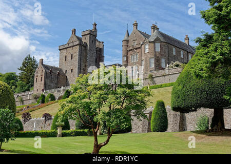 Drummond Castle e giardini vicino a Crieff, Perthshire, Scotland, Regno Unito Foto Stock