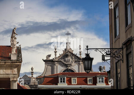 Centro di Lisbona, Sao Domingos chiesa, Portogallo Foto Stock