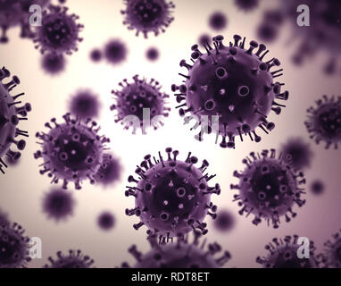 Il virus dell'influenza H1N1 Foto Stock