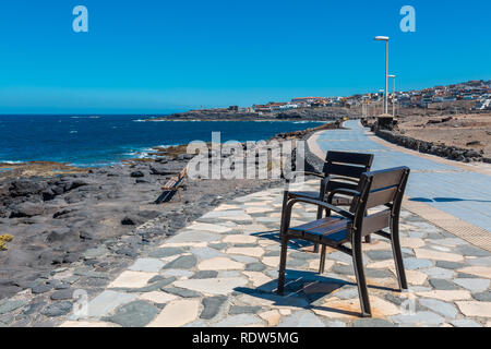 Luoghi di riposo sulla spiaggia di El Bufadero La Garita Foto Stock