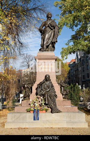 Leipzig, Germania - 15 novembre 2018. Felix Mendelssohn monumento a Lipsia. Foto Stock