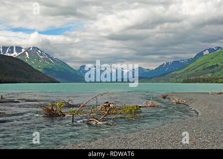 Kenai Lago da Primrose Creek in Alaska Foto Stock