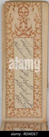 Antologia di poesia persiana in formato oblungo (Safina) Foto Stock