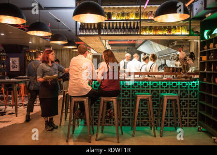 Pastore è un nuovo ristorante situato nella fabbrica Hannahs vicolo in Te Aro, Wellington, Nuova Zelanda. Foto Stock