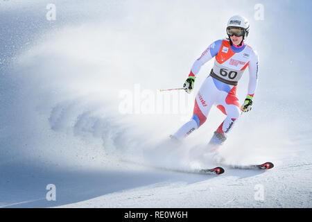KILLINGTON VT - novembre 24: Andrea Ellenberger della SUI nell'area di finitura dopo la seconda esecuzione di slalom gigante su Audi FIS Coppa del Mondo di sci. Foto Stock