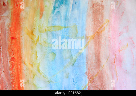 Disegno con sfondo astratto. Acquerelli di sfondo. Texture astratta dipinti ad acquerello. Arte nel disegno. La verniciatura in acqua-colori Foto Stock