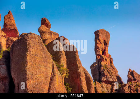 Close-up scogliera Belogradchik rocks, natura gem landmark, Bulgaria Foto Stock