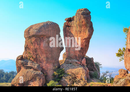 Close-up scogliera Belogradchik rocks, natura gem landmark, Bulgaria Foto Stock