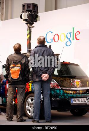 Google Streetview telecamera veicolo, Computer e Fiera Cebit di Hannover Messe, la Fiera di Hannover, Bassa Sassonia Foto Stock