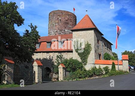 Saaleck castello vicino a Hammelburg, bassa Franconia, Bavaria Foto Stock