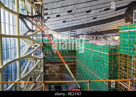 Pechino / Cina - 10 Ottobre 2018: sito in costruzione della nuova Pechino Daxing aeroporto internazionale, per essere aperto il 30 settembre 2019. Foto Stock