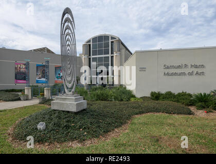 Samuel P. Harn Museum of Art sul campus della University of Florida su Hull Road a Gainesville, Florida Foto Stock