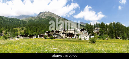 Vallemaggia, Svizzera: Immagini della tipica Valle del Ticino. Foto Stock