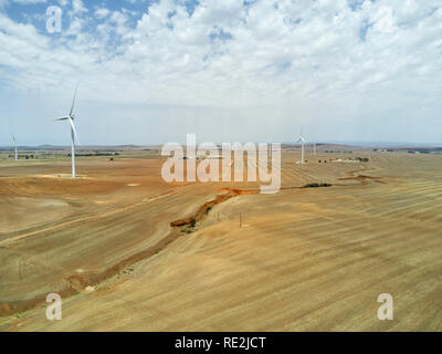 Le turbine eoliche che generano elettricità in Sud Australia Foto Stock