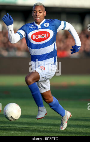 SPAKENBURG, 19-01-2019 ,De Westmaat Tweede Divisie, IJsselmeervogels - Spakenburg ,Stagione 2018 / 2019, Spakenburg player Kevin Sterling durante il match IJsselmeervogels - Spakenburg Credito: Pro scatti/Alamy Live News Credito: Pro scatti/Alamy Live News Credito: Pro scatti/Alamy Live News Credito: Pro scatti/Alamy Live News Credito: Pro scatti/Alamy Live News Credito: Pro scatti/Alamy Live News Foto Stock