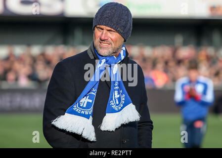 SPAKENBURG, 19-01-2019 ,De Westmaat Tweede Divisie, IJsselmeervogels - Spakenburg ,Stagione 2018 / 2019,Spakenburg trainer / coach John de Wolf durante la partita IJsselmeervogels - Spakenburg Credito: Pro scatti/Alamy Live News Credito: Pro scatti/Alamy Live News Credito: Pro scatti/Alamy Live News Credito: Pro scatti/Alamy Live News Credito: Pro scatti/Alamy Live News Credito: Pro scatti/Alamy Live News Foto Stock
