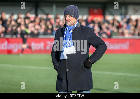 SPAKENBURG, 19-01-2019 ,De Westmaat Tweede Divisie, IJsselmeervogels - Spakenburg ,Stagione 2018 / 2019, Spakenburg trainer / coach John de Wolf durante la partita IJsselmeervogels - Spakenburg Credito: Pro scatti/Alamy Live News Credito: Pro scatti/Alamy Live News Credito: Pro scatti/Alamy Live News Credito: Pro scatti/Alamy Live News Credito: Pro scatti/Alamy Live News Credito: Pro scatti/Alamy Live News Foto Stock