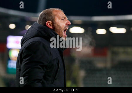 L'AIA - ADO - VVV , Calcetto , Stagione 2018/2019 , Eredivisie , Cars jeans Stadium , 19-01-2019 , VVV venlo trainer coach Maurice Steijn Foto Stock