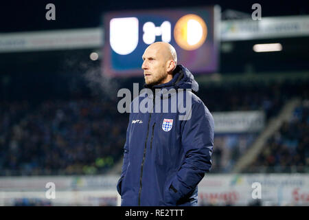ZWOLLE, 19-01-2019, MAC3Park Stadium, stagione 2018 / 2019, olandese Eredivisie, PEC Zwolle coach Jaap Stam durante il match PEC Zwolle - Feyenoord. Foto Stock