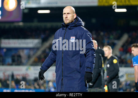 ZWOLLE, 19-01-2019, MAC3Park Stadium, stagione 2018 / 2019, olandese Eredivisie, PEC Zwolle coach Jaap Stam durante il match PEC Zwolle - Feyenoord. Foto Stock