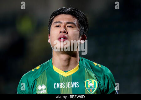 L'AIA - ADO - VVV , Calcetto , Stagione 2018/2019 , Eredivisie , Cars jeans Stadium , 19-01-2019 , risultato 2-4 , Lettore ADO Zhang Yuning Foto Stock