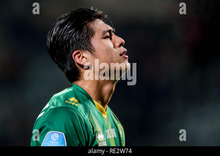 L'AIA - ADO - VVV , Calcetto , Stagione 2018/2019 , Eredivisie , Cars jeans Stadium , 19-01-2019 , risultato 2-4 , Lettore ADO Zhang Yuning Foto Stock