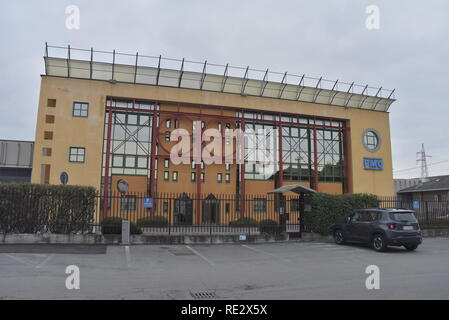 Foto LaPresse/Tiziano Manzoni 19/01//2018 Bergamo, ItaliaCronaca Mamma di Gorlago uccisa, c'&#xe8; una donna indagata nella foto: la PMG, l'azienda dove la vittima stefania crotti &#xe8; stata vista l'ultima volta Foto Stock